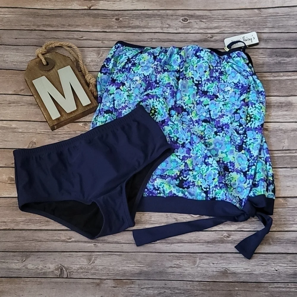 Dippin' Daisy's convertible halter swim set NWT